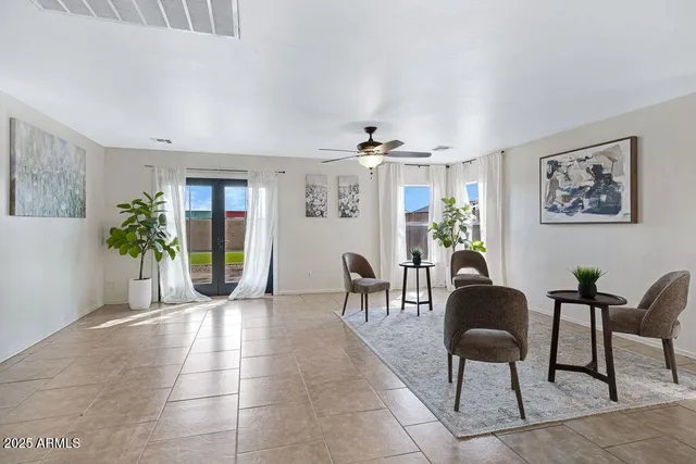 a view of a livingroom and dining room