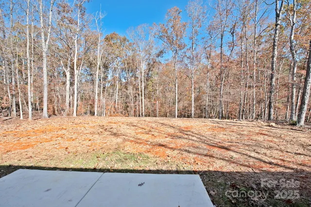 a view of a backyard of the house