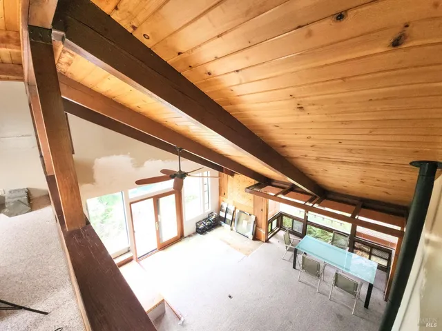 a view of a living room with a porch