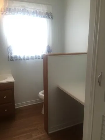 a bathroom with a toilet