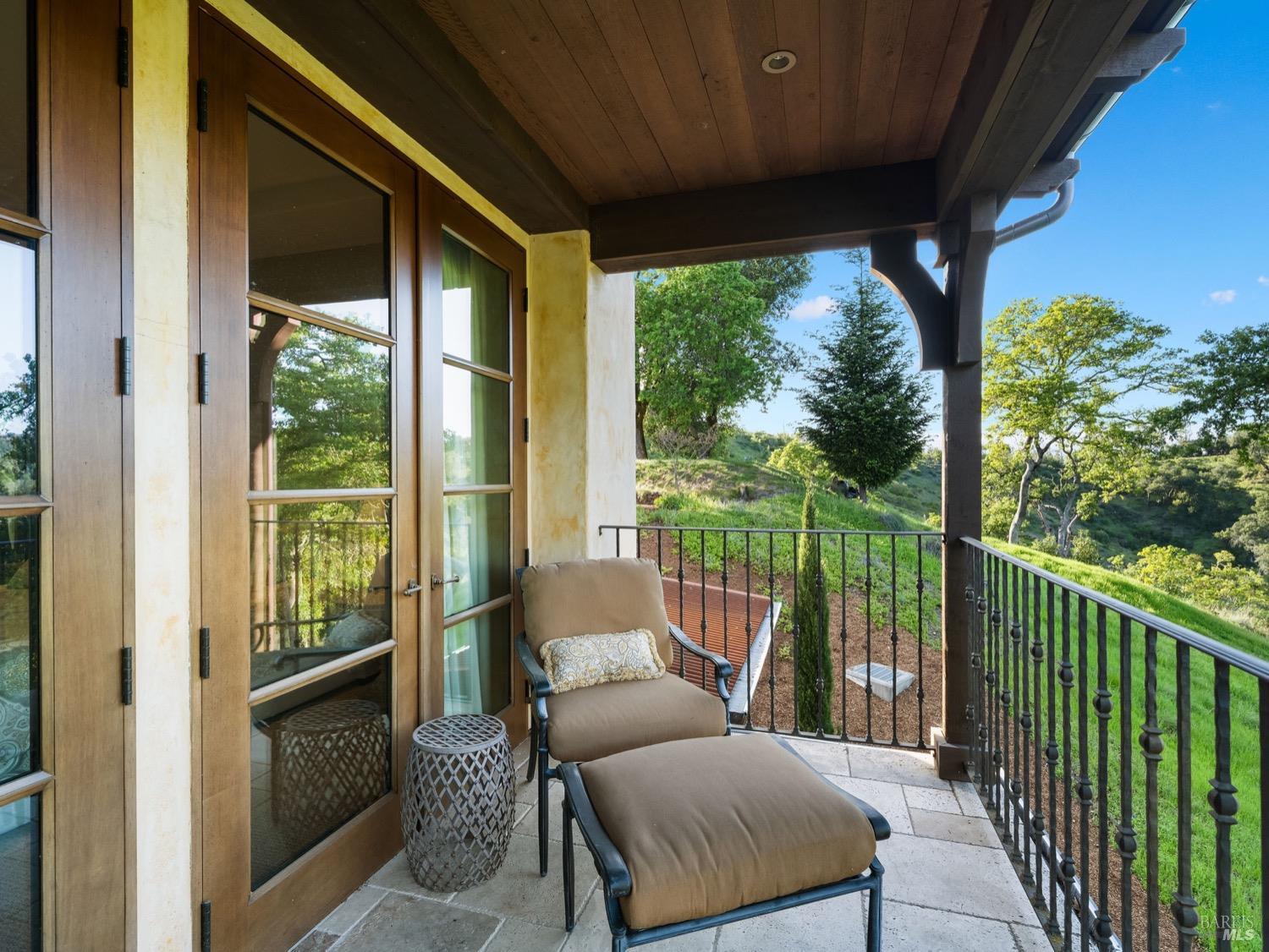 6444 Cottage Ridge Road Santa Rosa, CA 95403 - Photo 37 of 95 a balcony view with a large garden and outdoor seating