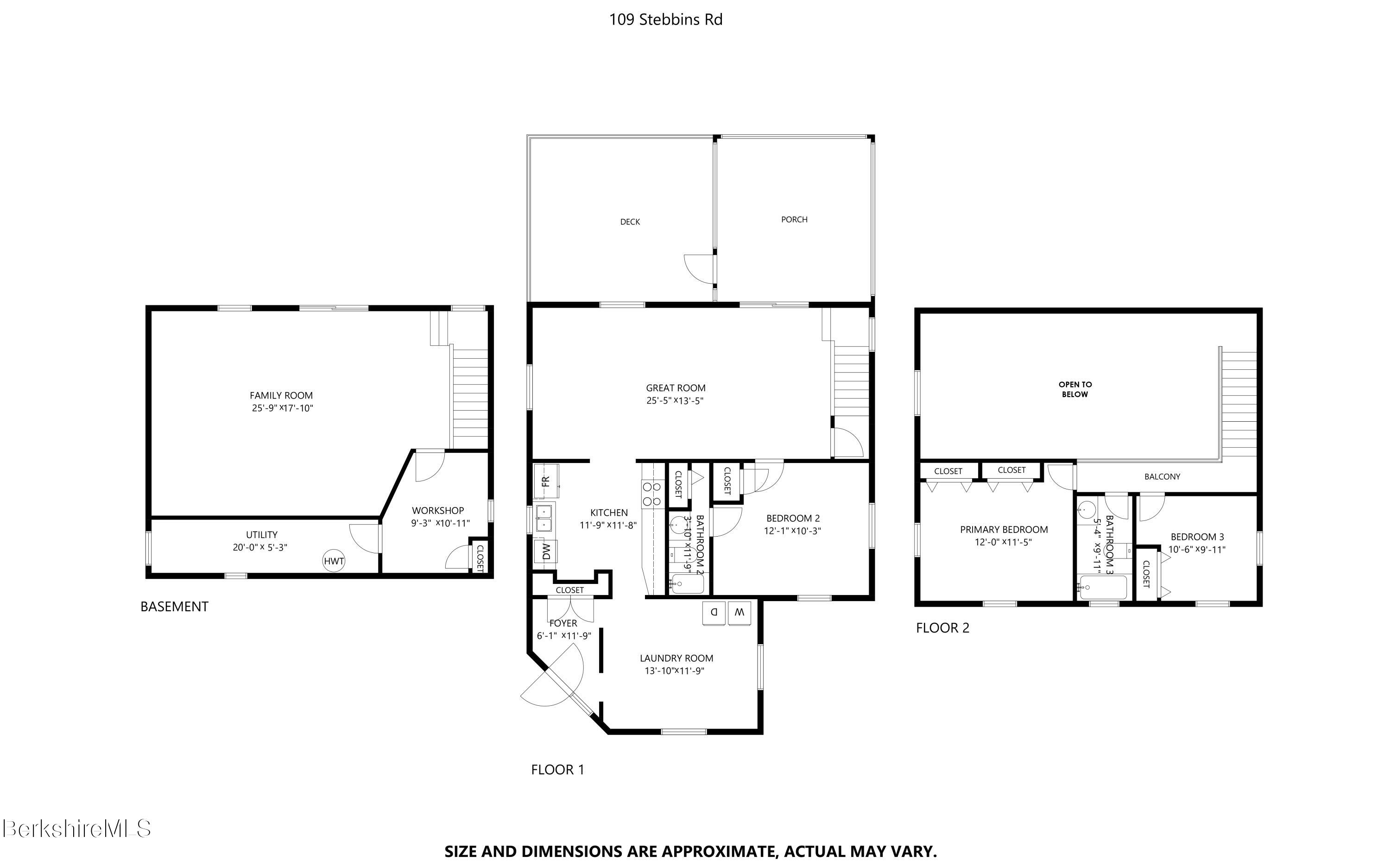 109 Stebbins Road Otis, MA 01253 - Photo 66 of 66 Floor Plan 109 Stebbins