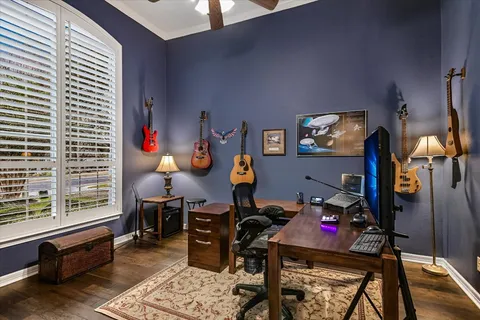 a room with furniture and a window