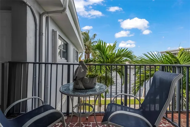 a view of a palm plant that is in front of a building
