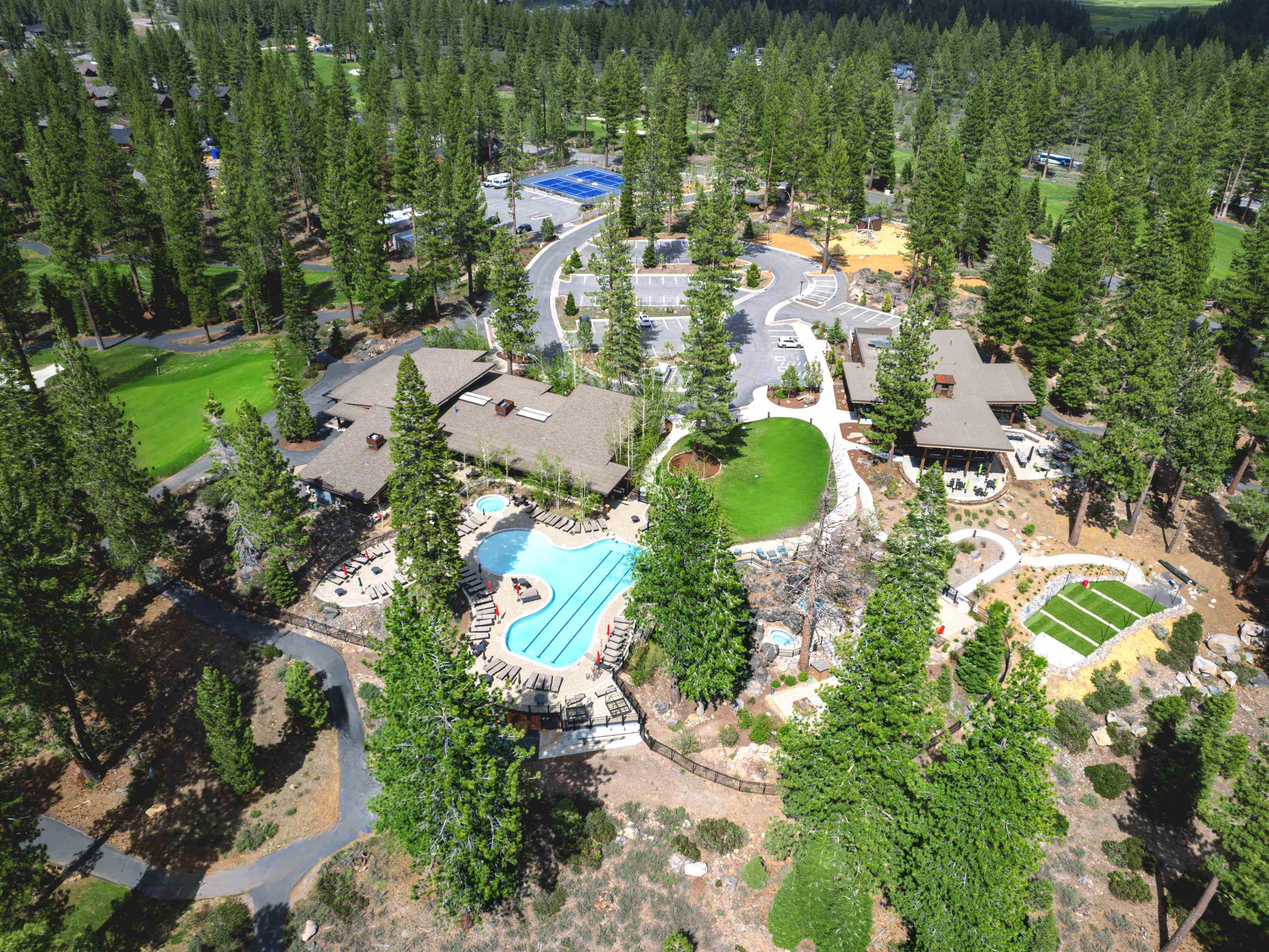 10316 Shady Lane Truckee, CA 96161 - Photo 19 of 21 an aerial view of a house with a yard and lake view