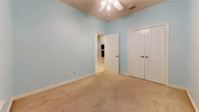 an empty room with an entryway