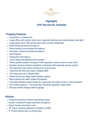 $2,595,000 | 3107 Serrano Drive, Carlsbad, CA 92009