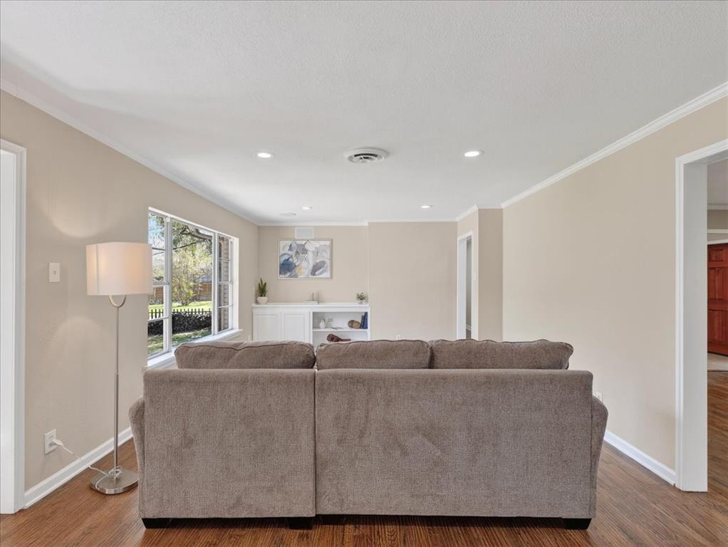 3863 Clayton Road East Fort Worth, TX 76116 - Photo 15 of 39 a living room with furniture window and wooden floor