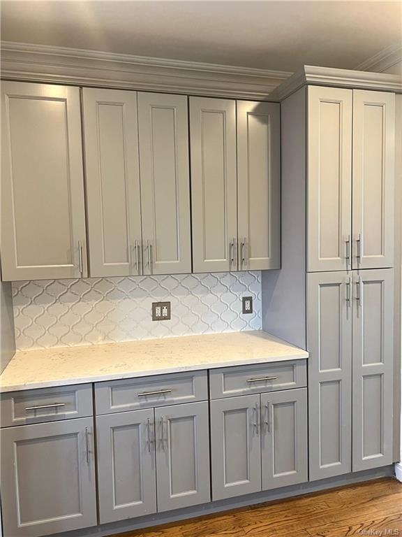 240-250 Pelham Road New Rochelle, NY 10805 - Photo 9 of 36 This gorgeous room features lots of sumptuous wooden cabinets (including that pantry), stainless steel appliances and quartz counter tops!