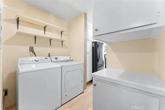 a view of a patio with wooden floor