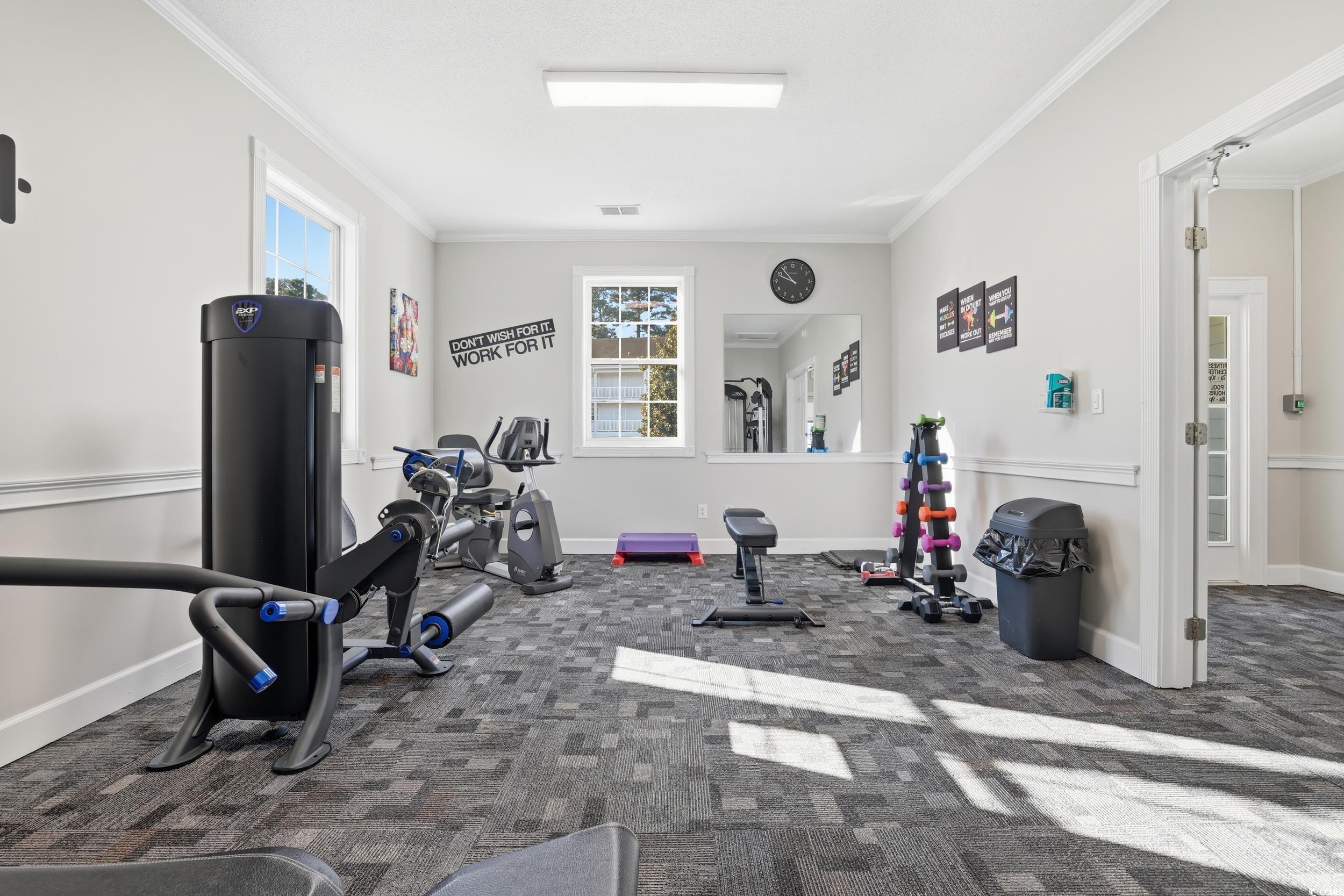 686 Riverwalk Drive, Unit 204 Myrtle Beach, SC 29579 - Photo 34 of 40 Exercise room featuring ornamental molding