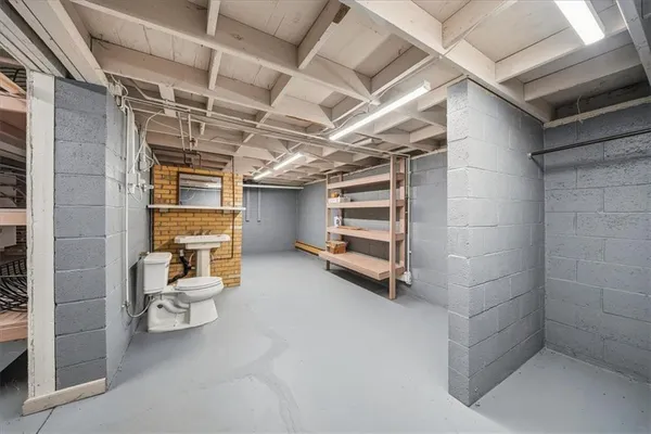 a view of storage and utility room