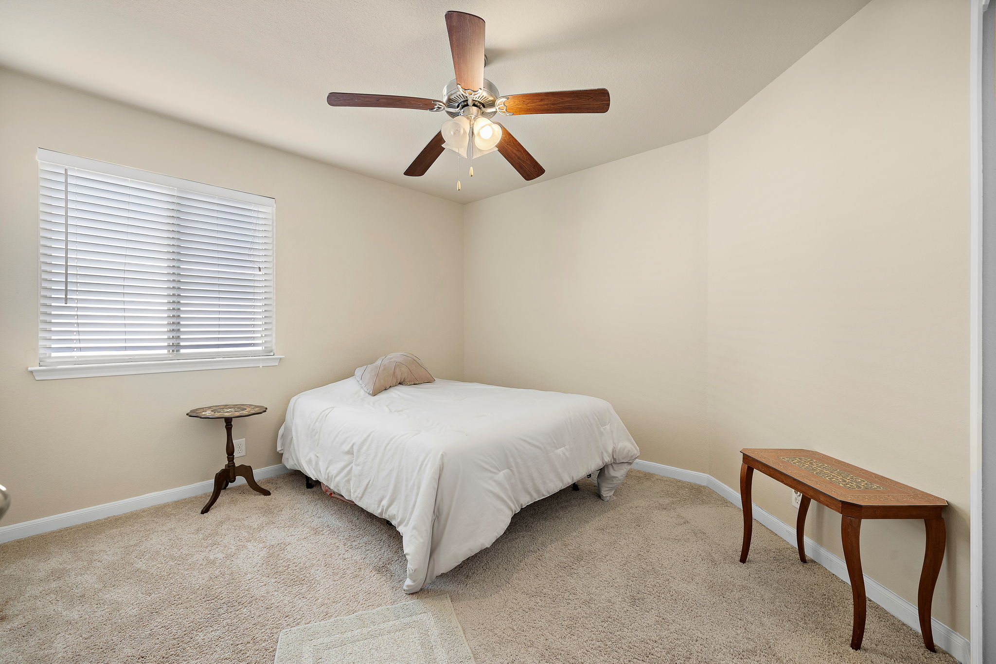 227 Avalanche Avenue Georgetown, TX 78626 - Photo 18 of 27 Bedroom with light carpet and ceiling fan
