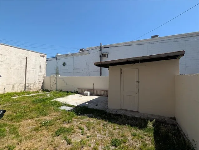 a backyard of a house