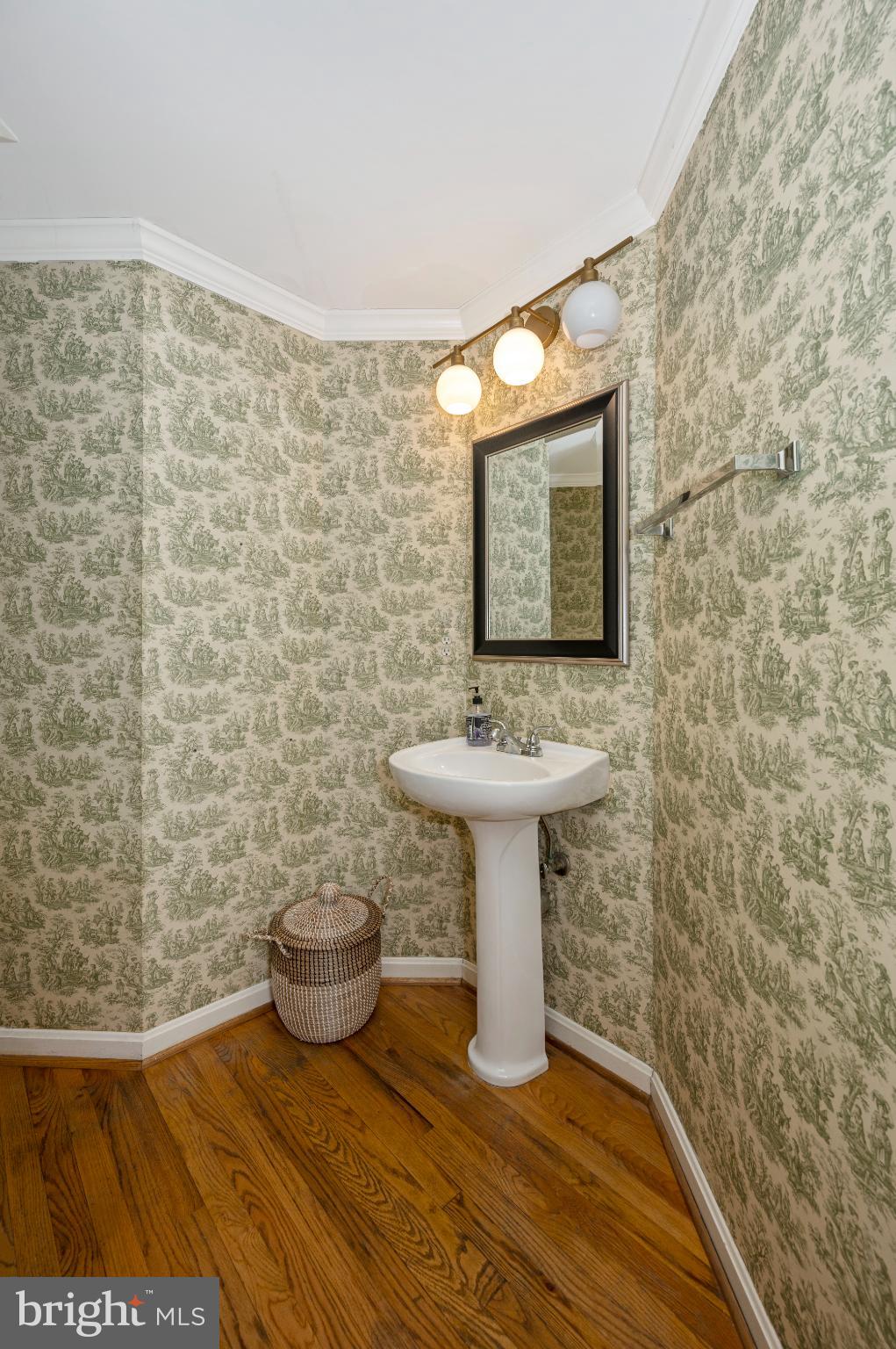 2575 Bear Den Road Frederick, MD 21701 - Photo 22 of 38 Charming bathroom with vintage wallpaper.