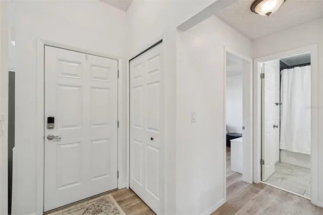 a view of a bathroom with a shower