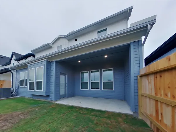 a view of backyard of house