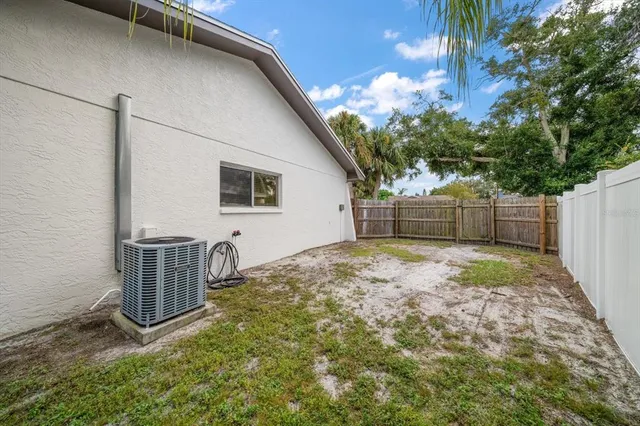 a backyard of a house