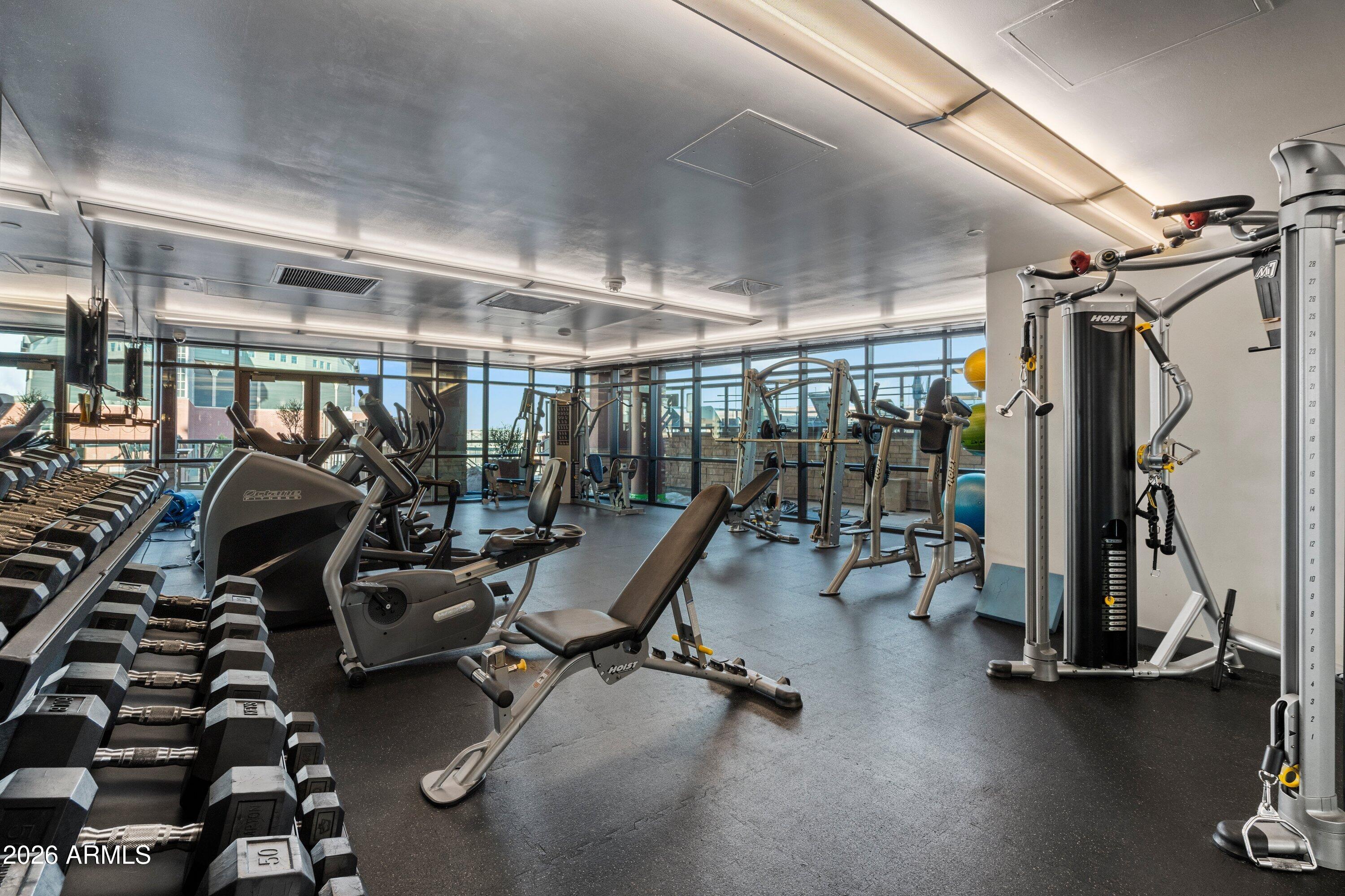 310 South 4th Street, Unit 601 Phoenix, AZ 85004 - Photo 26 of 29 a view of a room with gym equipment