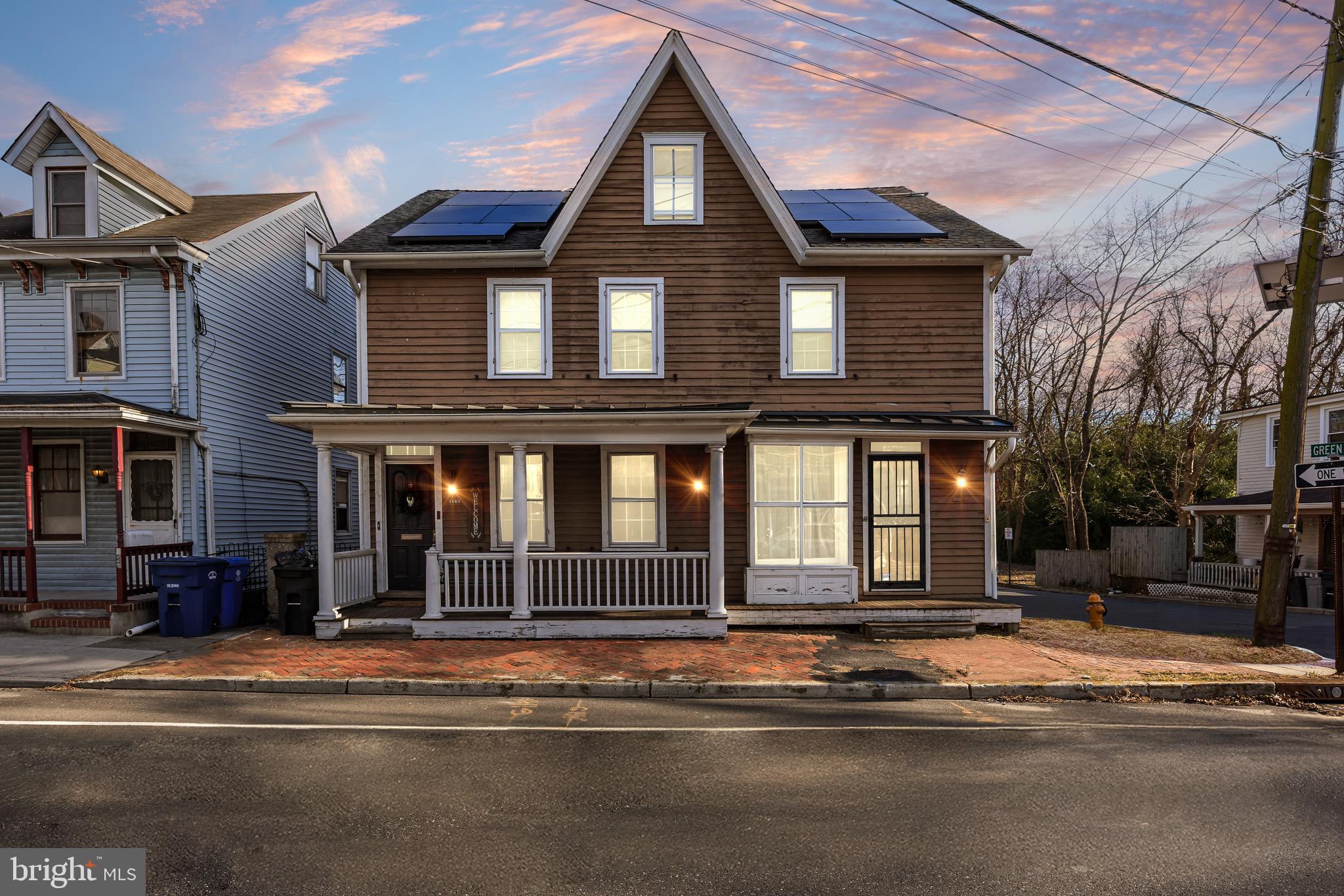 a front view of a house