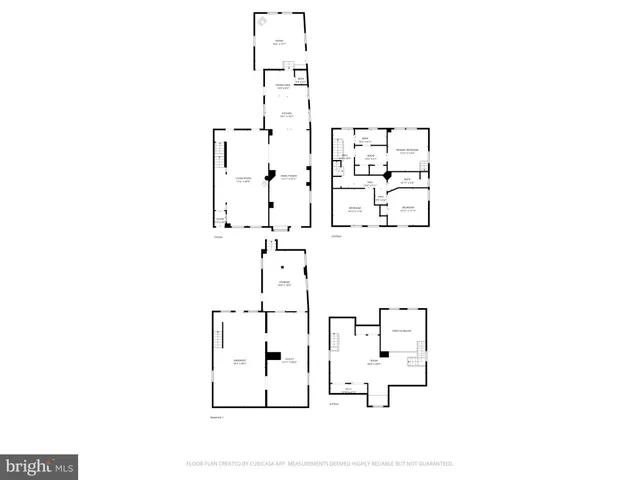 an aerial view of multiple house