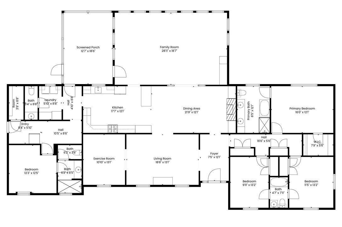 400 Arcadia Drive Anderson, SC 29621 - Photo 43 of 43 Explore this thoughtfully designed layout featuring a family room, kitchen, and multiple bedrooms for comfortable living.