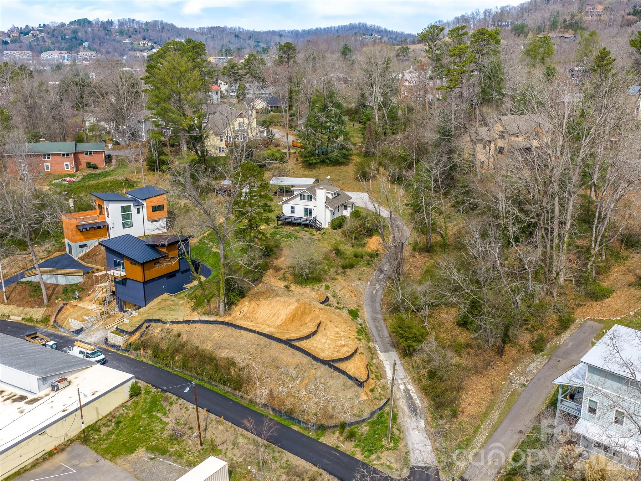 9 Woodbine Road Asheville, NC 28804 - Photo 3 of 5 an aerial view of residential houses with outdoor space
