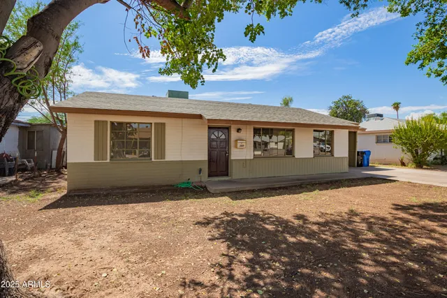 a view of a house with a patio