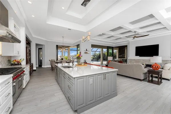 a view of dining room with floor to ceiling window and dining room