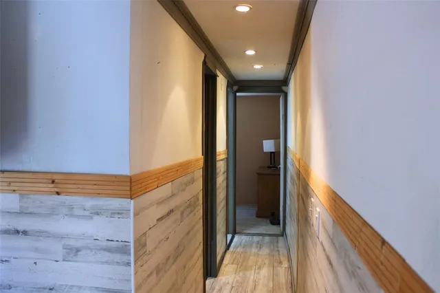 a view of hallway with stairs