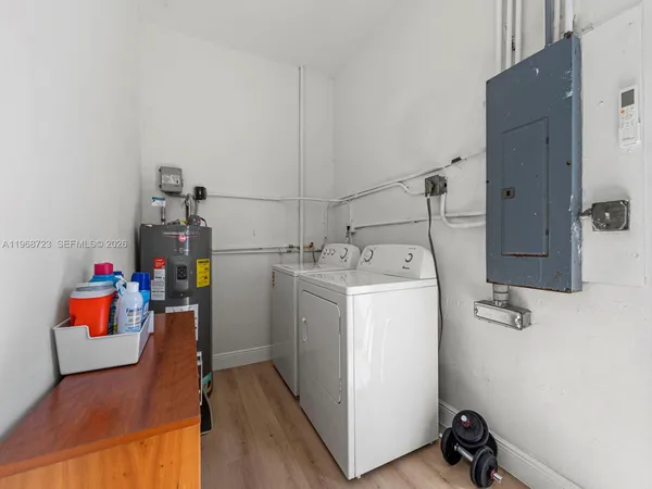 a workspace with an empty room and toys