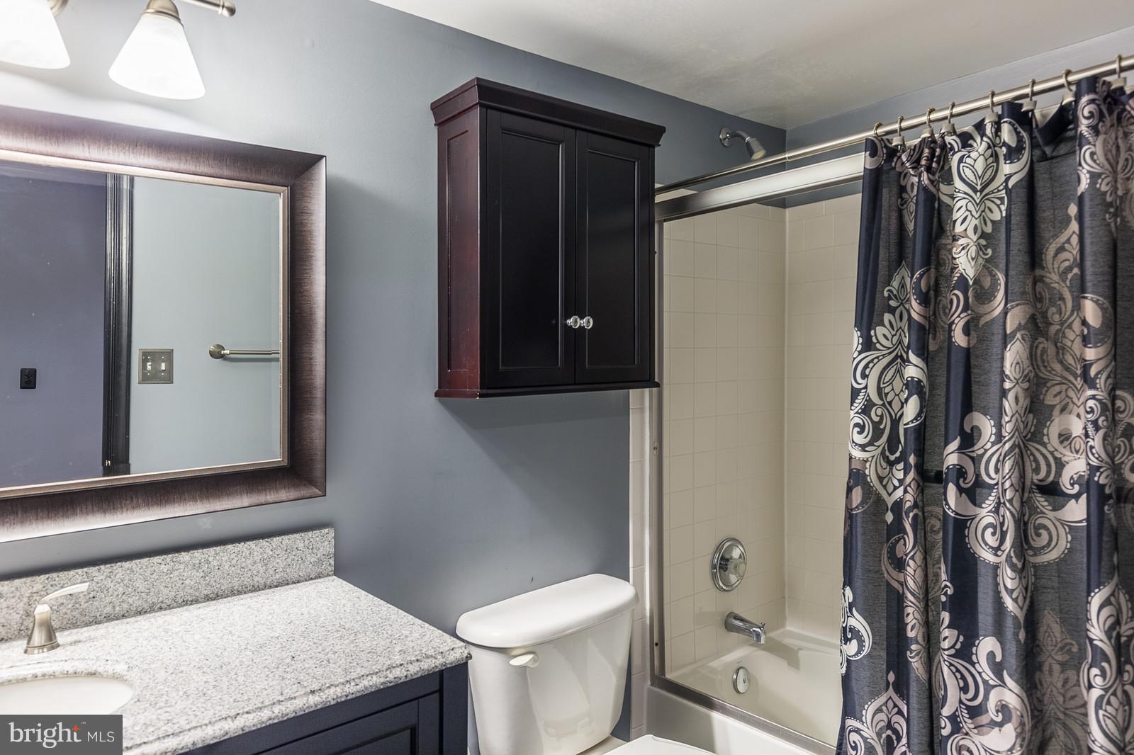 43553 Dempsey Lane Chantilly, VA 20152 - Photo 26 of 30 a bathroom with a granite countertop sink toilet and shower