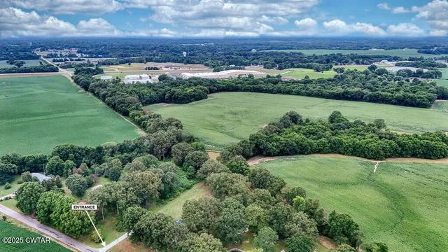 an aerial view of a city