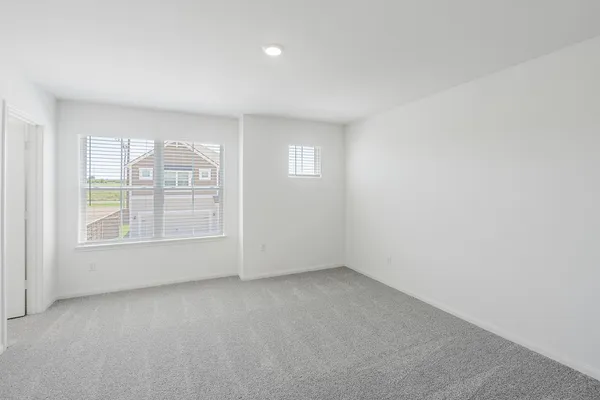 an empty room with a window