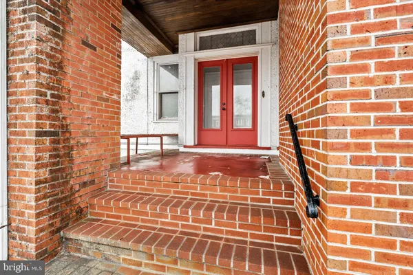 a view of a brick building