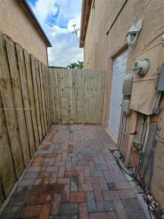 a view of a pathway of a building