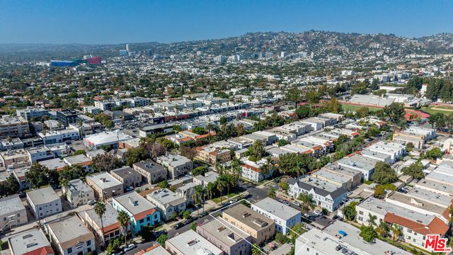 an aerial view of a city