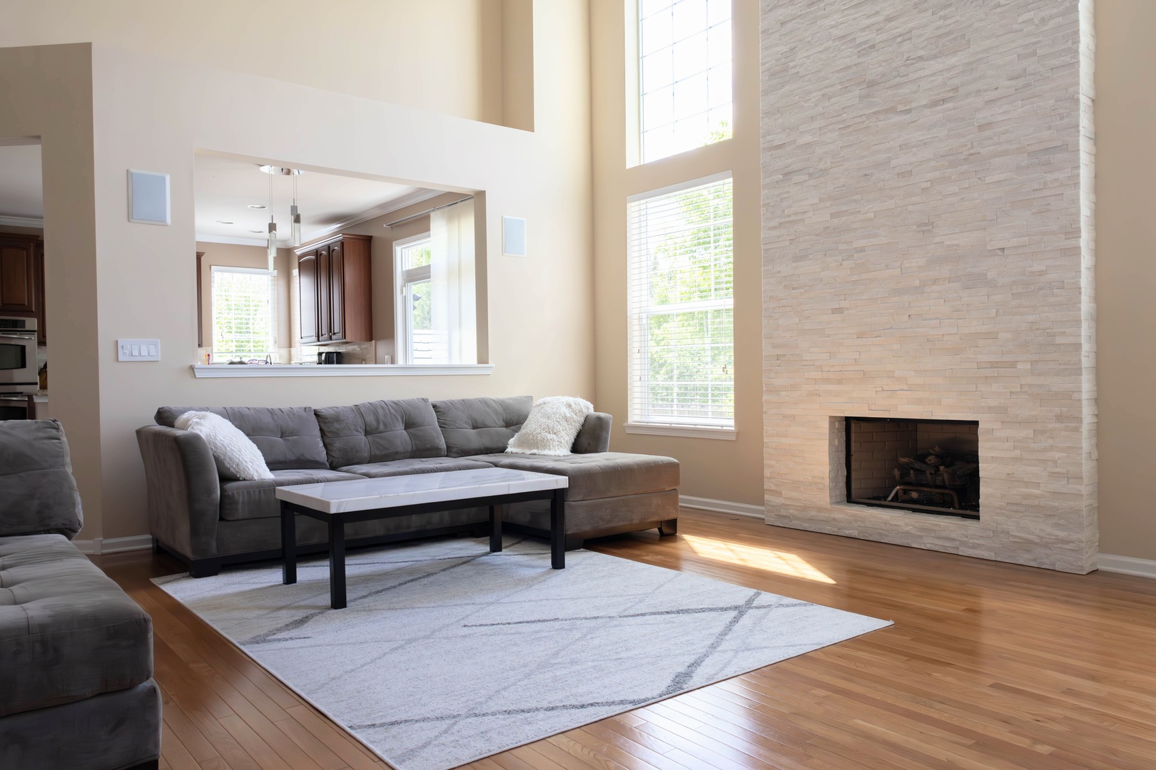 421 Post Oak Circle West Chicago, IL 60185 - Photo 8 of 22 a living room with furniture and a fireplace
