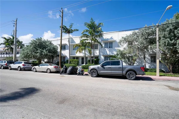 a car parked on the side of a street