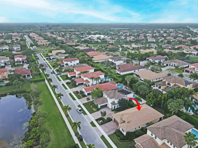 an aerial view of multiple house