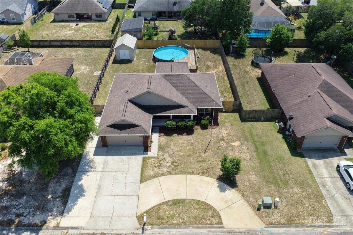 4015 Berry Circle Pace, FL 32571 - Photo 47 of 48 an aerial view of a house with outdoor space