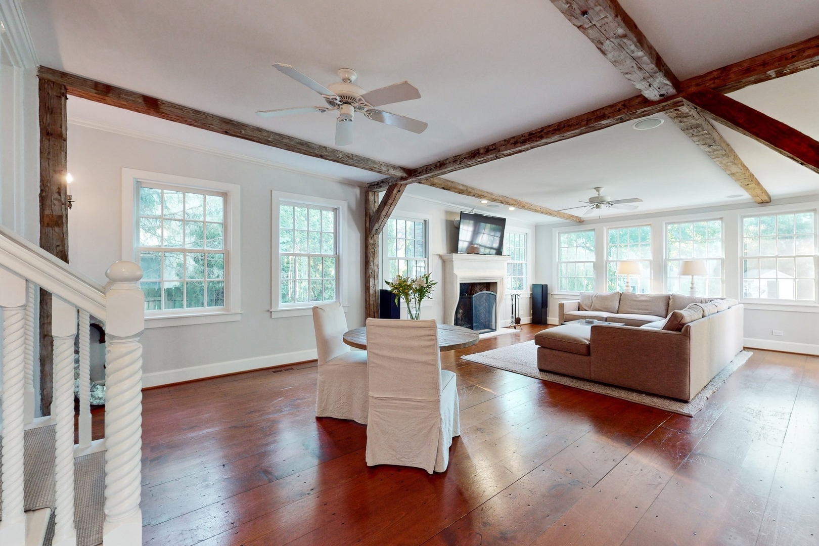 687 Hill Road Winnetka, IL 60093 - Photo 4 of 54 a living room with fireplace furniture and a wooden floor