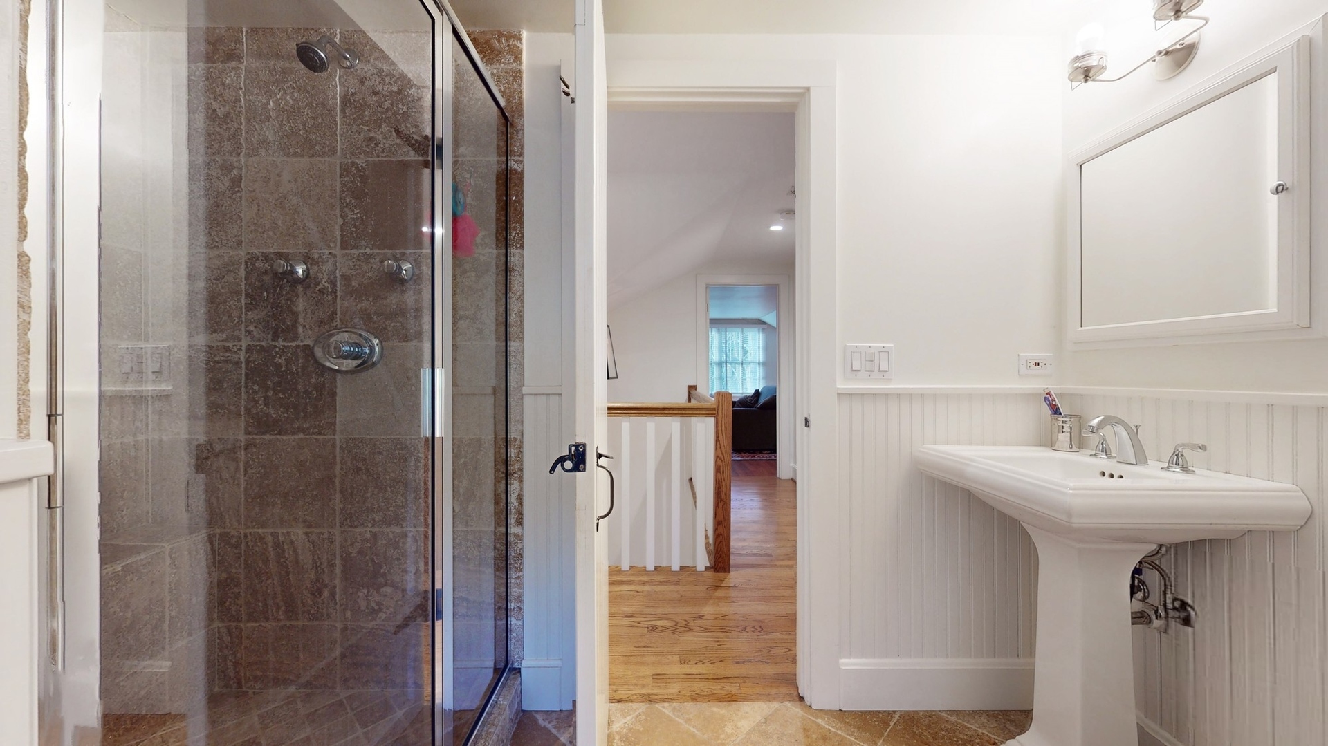 687 Hill Road Winnetka, IL 60093 - Photo 42 of 54 a bathroom with a sink a toilet and shower