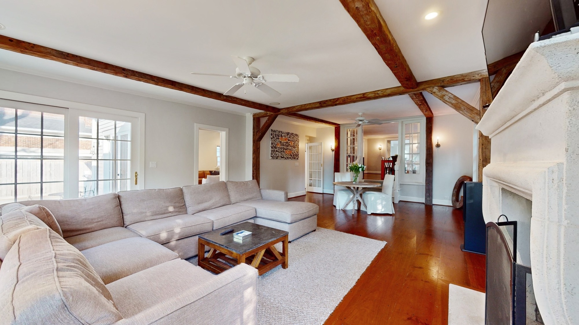 687 Hill Road Winnetka, IL 60093 - Photo 6 of 54 a living room with furniture and a fireplace
