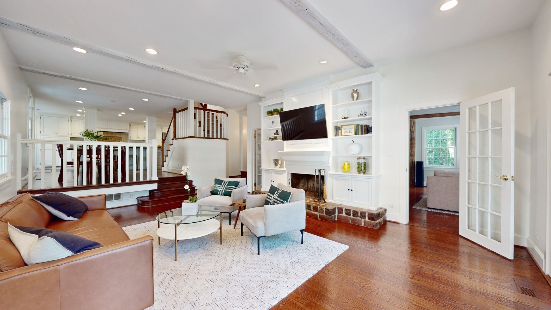 687 Hill Road Winnetka, IL 60093 - Photo 9 of 54 a living room with fireplace furniture and a flat screen tv
