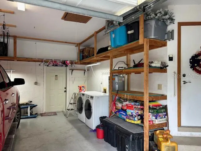 a view of storage and utility room