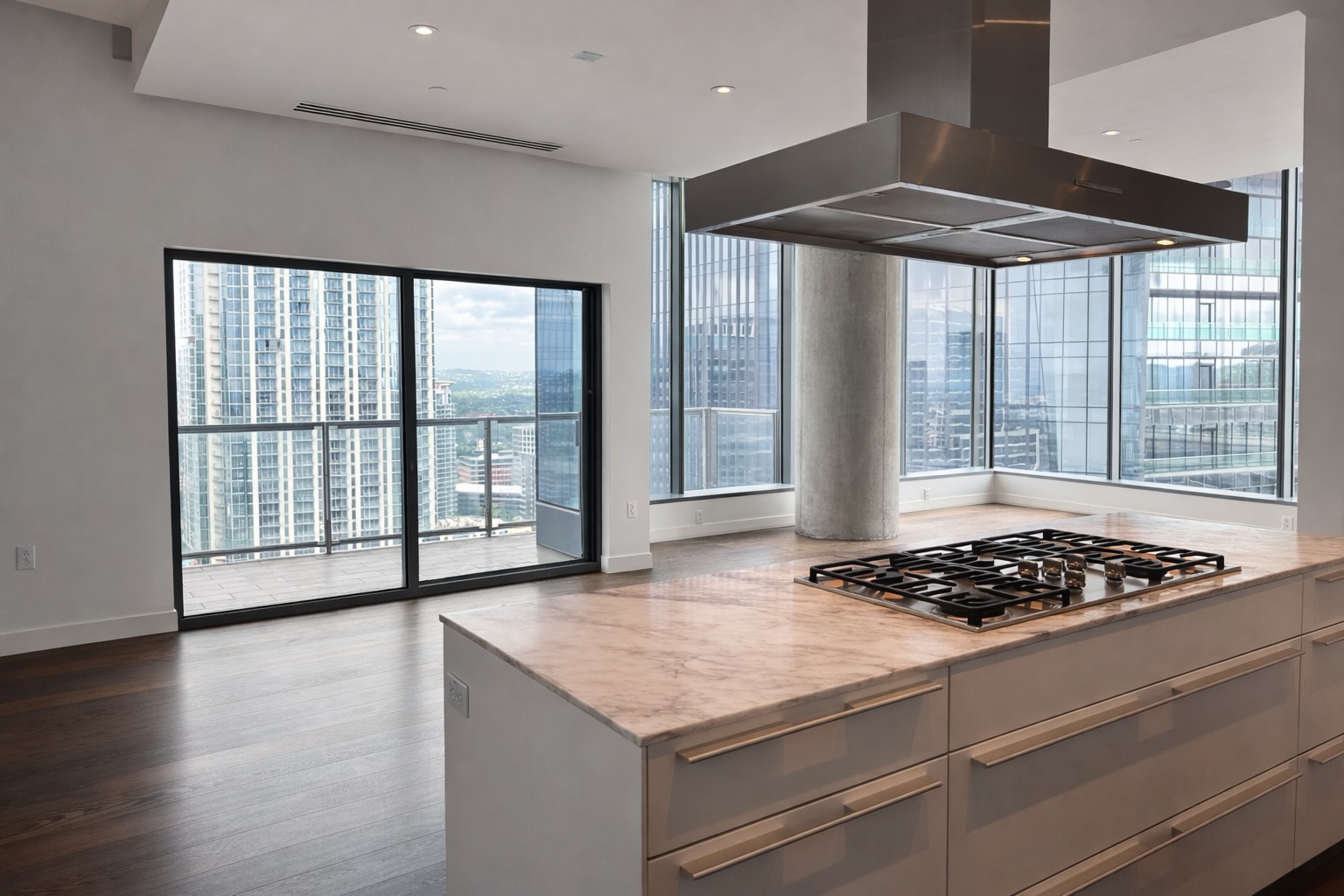 210 Lavaca Street, Unit 2808 Austin, TX 78701 - Photo 8 of 32 a kitchen with stainless steel appliances granite countertop a sink stove and cabinets