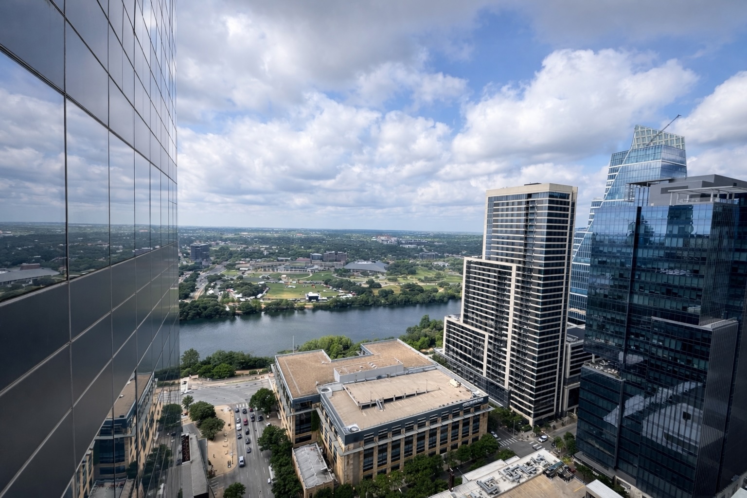 210 Lavaca Street, Unit 2808 Austin, TX 78701 - Photo 10 of 32 This property offers expansive views of a river, city skyline, and distant greenery