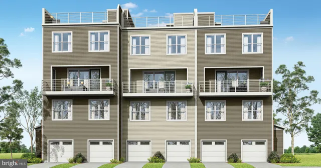 a front view of a building with balcony