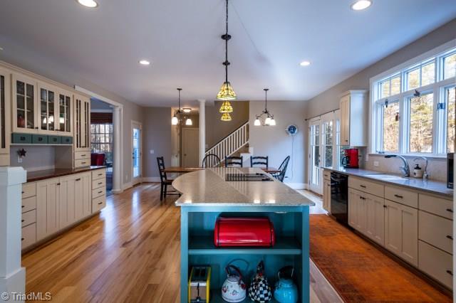 7381 Bullard Road Clemmons, NC 27012 - Photo 9 of 36 Kitchen viewed from music room. Amazing Hickory floors!